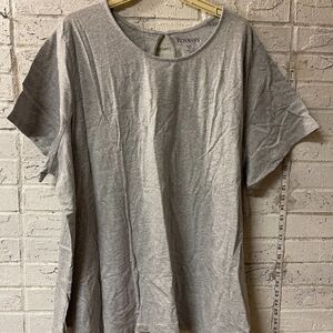 Roaman's 30/32(3X) Gray Basic Short Sleeved Tshirt NWT Plus Size Curvy